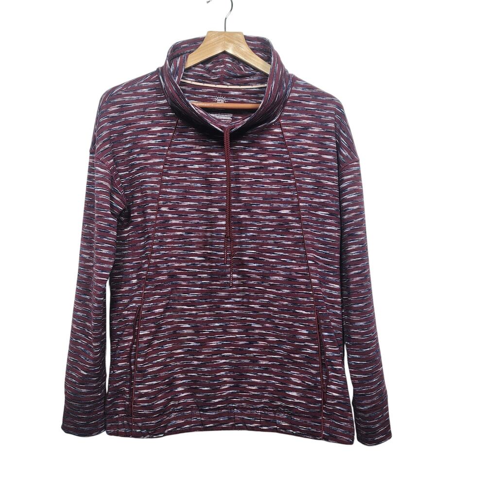 T by Talbots Purple Cowl Neck UPF 50+ Pullover Sweatshirt Size Small